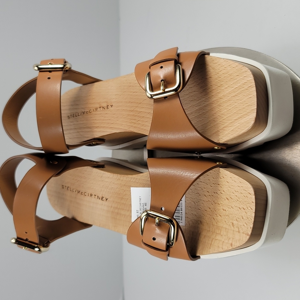 Stella McCartney Women's Elyse Wedge Platform Sandals. - Picture 8 of 9